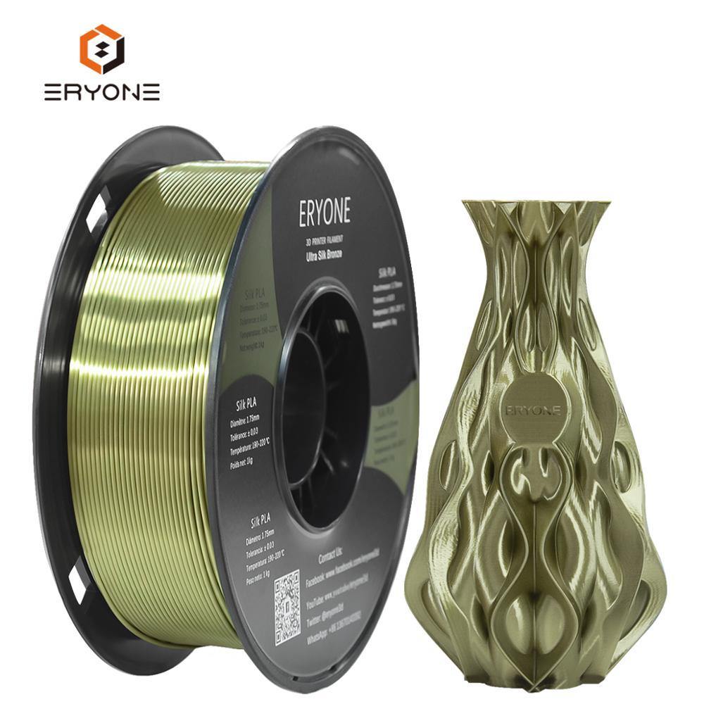 ERYONE 3 Spools 1.5kg Mini Silk Rainbow PLA Filament 1.75mm for FDM 3D