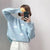 Cute Cloud Print Women's Jumper: 3D effect contrasting clouds from NSE Imports #13.