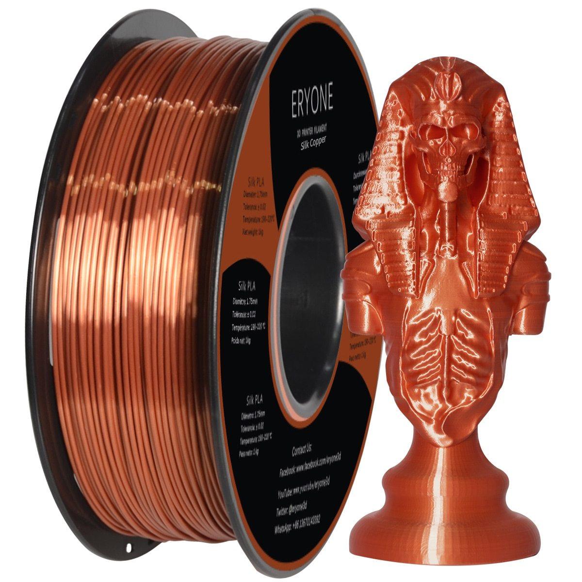 ERYONE Silk Dual-Color PLA Filament for 3D Printers,1kg (2.2LBS)/Spool