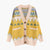 Geometric Pattern with Hearts Women's Cardigan: Bright, Colourful, with Pockets. Great Casual Wardrobe Item from NSE Imports #39.