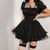 Gothic Black Dress with Puff Sleeves and Lace Trim | Create your own unique look from NSE Imports #15.