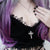 Gothic Velvet Camisole - with Lace, Ribbon and Crucifix Details Vintage - Ideal for Gothic Style Rock Punk Emo styling from NSE Imports #4.