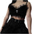 Gothic Velvet Camisole - with Lace, Ribbon and Crucifix Details Vintage - Ideal for Gothic Style Rock Punk Emo styling from NSE Imports #7.