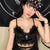 Gothic Velvet Camisole - with Lace, Ribbon and Crucifix Details Vintage - Ideal for Gothic Style Rock Punk Emo styling from NSE Imports #11.