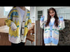 Geometric Pattern with Hearts Women's Cardigan: Bright, Colourful, with Pockets. Great Casual Wardrobe Item from NSE Imports #64.