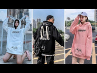 Bunny Rabbit Ears Unisex Hoodie Couples Women's Hoodie Top Casual Sweatshirts Fashion Funny Cute Cool Rock Goth Punk