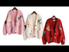 Random Patchwork Women's Cardigan Warm Knitted Sweater Jacket Pockets Embroidery Kawaii Geek Chic Girls Cardigan from NSE Imports #30.