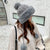Knitted Woolly Hat With Faux Fur Trim and Pom Poms: Cute Winter Hat Female Russian Style Thick Warm Fur Hat Ladies Ski Girls from NSE Imports #49.