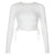 Long Sleeve Women's Crop Top Drawstring Fitness Women's Tee Solid Sexy Slim Basic Tee Female Yoga Gym Workout Top from NSE Imports #21.