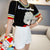 Retro Love Machine Rainbow Women's Tops Jacquard Short Sleeve Pullover Summer Female Girls Knitted Top Striped Sweater from NSE Imports #5.