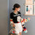 Retro Love Machine Rainbow Women's Tops Jacquard Short Sleeve Pullover Summer Female Girls Knitted Top Striped Sweater from NSE Imports #9.