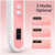 Vacuum blackhead remover with mode buttons and text on a pink background