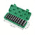 A 10-piece socket wrench set with dark metallic sockets arranged in a green plastic case, withthe case dimension of 29cm wide and 10cm deep shown on a plain white background.