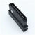 An adapter for playing 72 pin Nintendo NES game cartridges on a 60 pin Nintendo Famicom Console, shown from the bottom 60 pin connector on a plain white background.