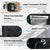 Product features with text labels on a mountainous background