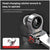 A chrome head-changing ratchet wrench shown on a dark background with marketing text explaining easy operation and a small inset diagram illustrating side pressure for bit operation.