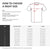 Size chart for shirts with measurements and instructions on how to choose a right size.