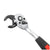 A 22mm socket wrench with a silver metal head and a black and red ergonomic handle, shown on a plain white background.