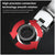Close-up of a metallic ratchet wrench with a black socket, overlaid with red arrows indicating smooth rotation, on a dark background with marketing text about high-precision connection technology.