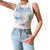 Pegasus Dreams in Heaven - Super Cute Ribbed Cropped Sleeveless Women's Tee from NSE Imports #30.