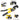 Thumbnail for Yellow and black hydraulic crimping tool with feature callout insets on a white background, including non-slip handle, thickened clamp head for heat refining, smooth plunger, and double leak-proof structure.