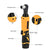 100NM 3/8" Cordless Electric Ratchet Wrench: 90° Right Angle Power Tool with 2x 12V Batteries, Charger & Sockets