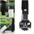 A collage showing a 90KG heavy-duty folding hand truck in use outdoors on the left and a close-up of the folded cart on the right. The cart has a black frame, and a telescoping handle.