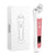 A handheld WiFi blackhead removal device in white and pink stands next to its white product box on a clean white background. The device has a clear nozzle at the top, a pink panel with white buttons, and a small black digital display.