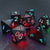 Electronic Luminous LED Dice: Set of 7, D4 to D20 rechargeable dice. Add some shine to your games. from NSE Imports #13.