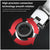 Close-up of a metallic ratchet wrench with a black socket, overlaid with red arrows indicating smooth rotation, on a dark background with marketing text about high-precision connection technology.
