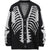 Women's Skeleton Print Cardigan: A fun rib cage print design, sizes up to 3XL from NSE Imports #5.