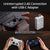 Product advertisement featuring a USB-C adapter, gaming controllers, and a laptop with text about 2.4G connection.