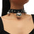 Cat Bell Collar Choker - Gothic Punk Rock PU Leather Cosplay Necklace from NSE Imports #1.