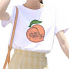 Thumbnail for Cartoon Peach Juice Japanese Aesthetic T-Shirt: Summer tees for women from NSE Imports #15.