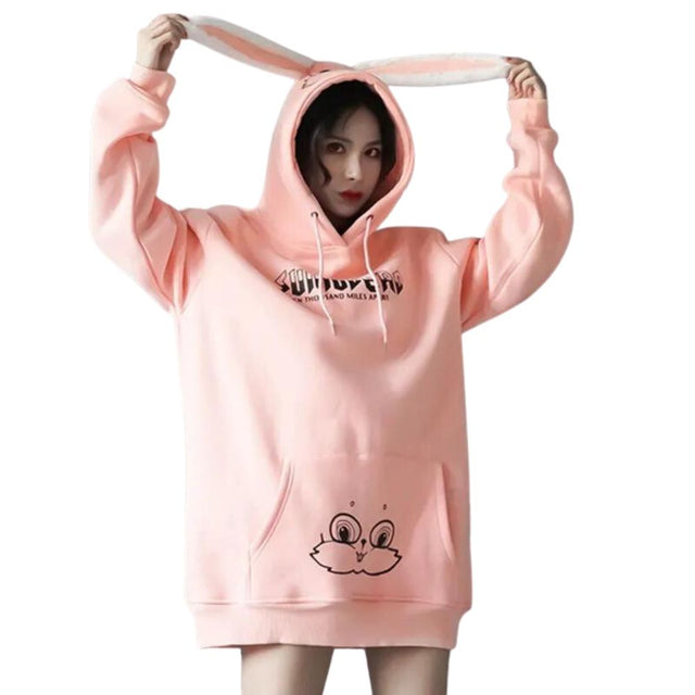 Bunny Rabbit Ears Unisex Hoodie Couples Women's Hoodie Top Casual Sweatshirts Fashion Funny Cute Cool Rock Goth Punk from NSE Imports #46.