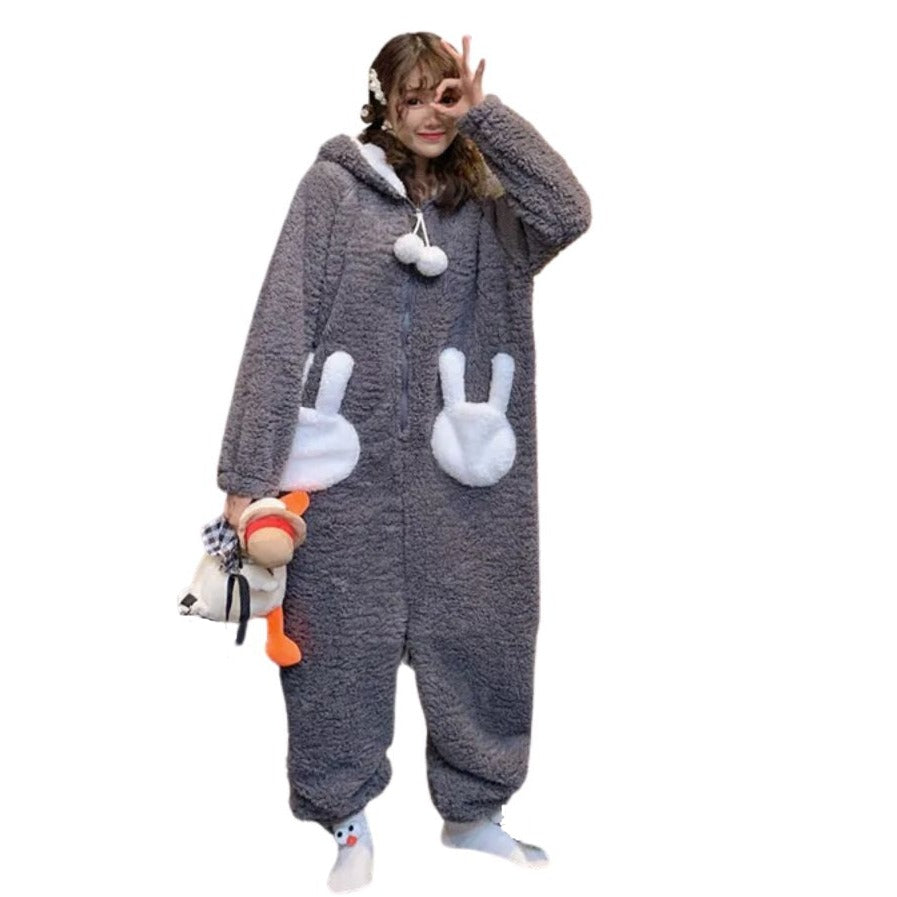 One Piece Onesie Garcon Bunny Pajamas For Women Animal Onesie Cute