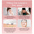 Step-by-step tutorial for using a Vacuum blackhead remover device on a pink background