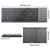 Foldable keyboard with dimensions displayed