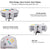 A light gray retro-style game controller for the Nintendo 64/N64 shown in three product detail views on a white background with marketing text. The controller has a gray body, gray joysticks, and colored action buttons in yellow, green, blue, and red.