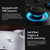 Close-up of a gaming controller with TMR joystick and text about Hall Effect Triggers and Mode Switching.