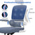 Ergonomic chair with massage points and spinal support illustration on a white background