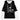 Thumbnail for Black and white hoodie with cartoon design on a white background