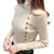 Asymmetric Ribbed Turtleneck Women's Sweater: Slim Look with Large Faux Buttons from NSE Imports #41.