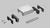 Mechanical components and hardware on a gray background