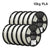 10 spools of 1kg PLA filament arranged in two rows on a white background, with '10kg PLA' text in the top right. The spools are black with warm white coloured filament wound around them.