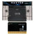 A Sega Master System to SC-3000 (SG-1000) game cartridge adapter card with an example cartridge on top, shown on a plain white background.