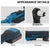 A four-panel product detail graphic labeled 'APPEARANCE DETAILS' showing close-ups of a cordless rotary tool: the switch, 3/8 square drive bit, battery, and soft handle.