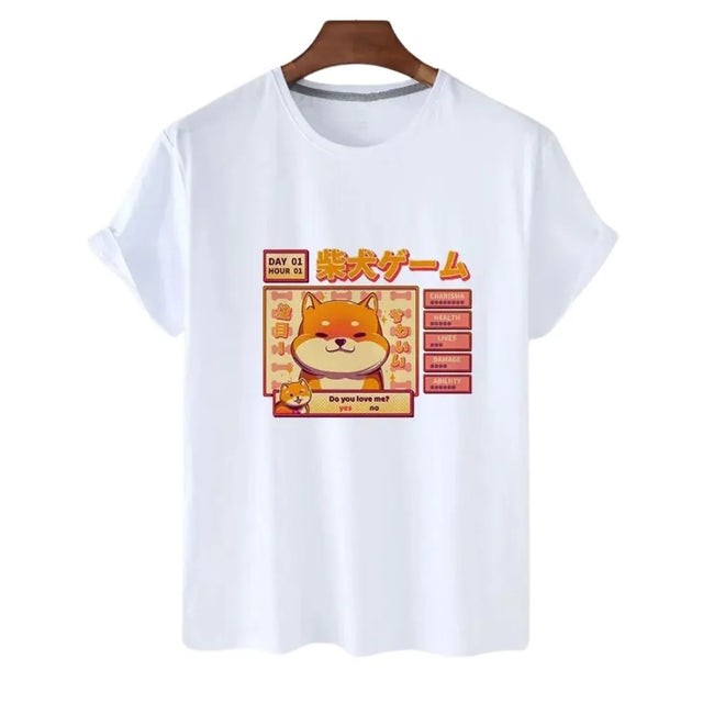 Shiba Inu Doge Game Unisex Tee: Fun tee for dog fans from NSE Imports #6.