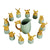 12x Chinese Zodiac Ceramic Glass Shot Glass Set:  Glasses & Jug Decanter Barware Set from NSE Imports #21.