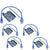 5 USB Type C UNO-R3 development boards with USB-C cables and  pin headers.